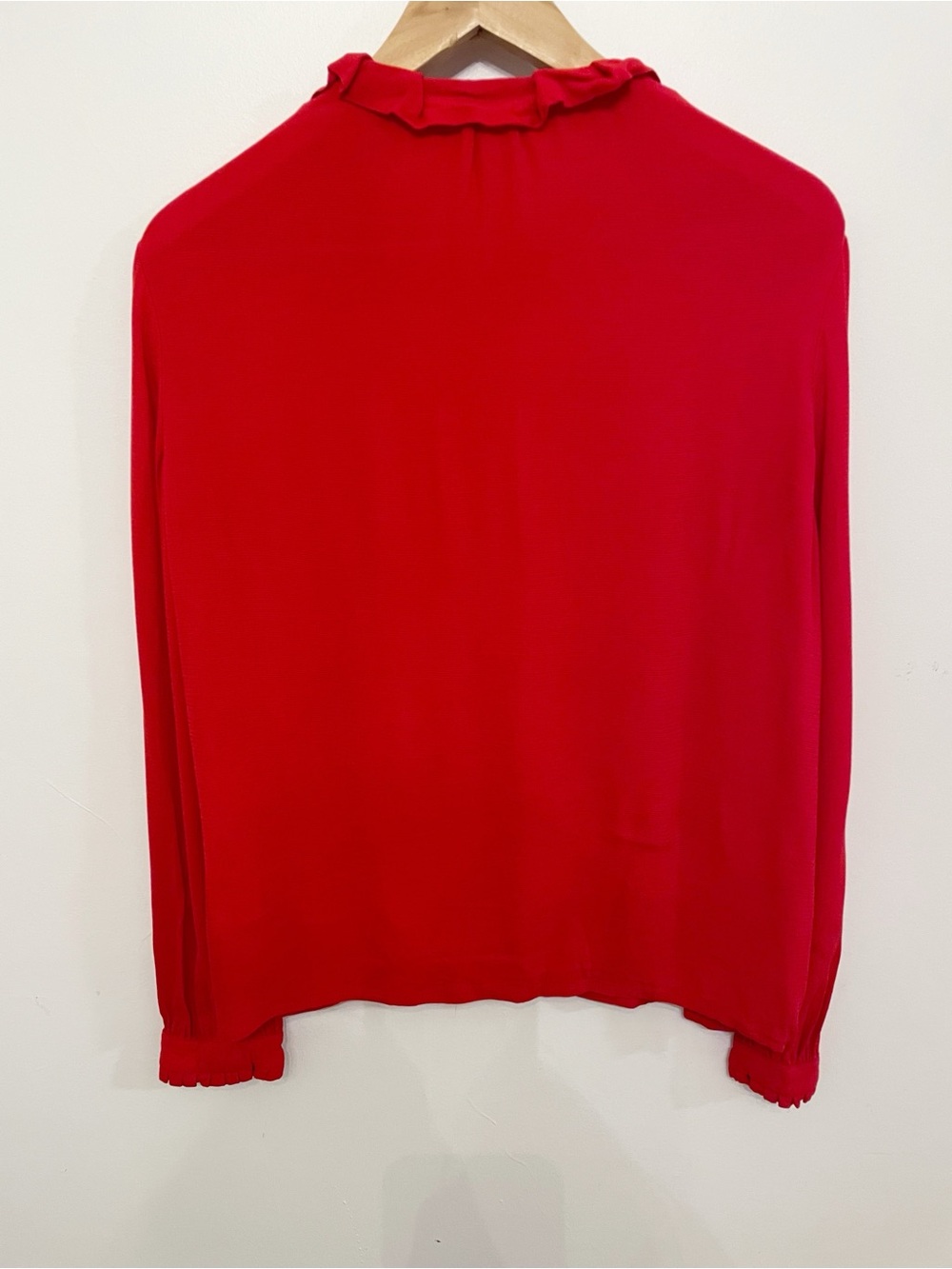MAJE red CORETTE blouse size M - Picture 13 of 14